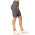 thumbnail image 2 of Women's Solid Printed High-Waist Biker Shorts - Stretchy, Comfortable Activewear, 2 of 5