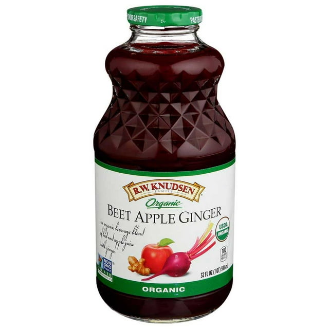 R.W. Knudsen Family Organic Apple Beet Ginger Juice, 32 Fluid Ounce