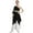 Black, variant on CHICTRY Kids Girls Lyrical Dance Dress Church Worship Overlay Tunics Robe Praise Liturgical Dancewear Black 12