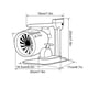 thumbnail image 3 of Naiovety Modelo de motor turbofan resistente al agua y al aceite, cuchillas gruesas y agrandadas, no fáciles de oxidar Electrodomésticos rojo, 3 of 6