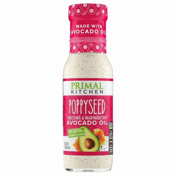 Pack of 6, Primal Kitchen Poppyseed Dressing & Marinade, 8 fl oz