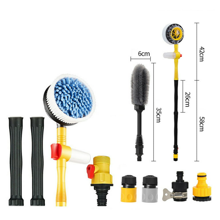 Cleaning Tools Mop 360 Rotation Head Retractable Double Layer Car Wash  Brush with Long Handle Soft Brush Cleaning Tools - AliExpress