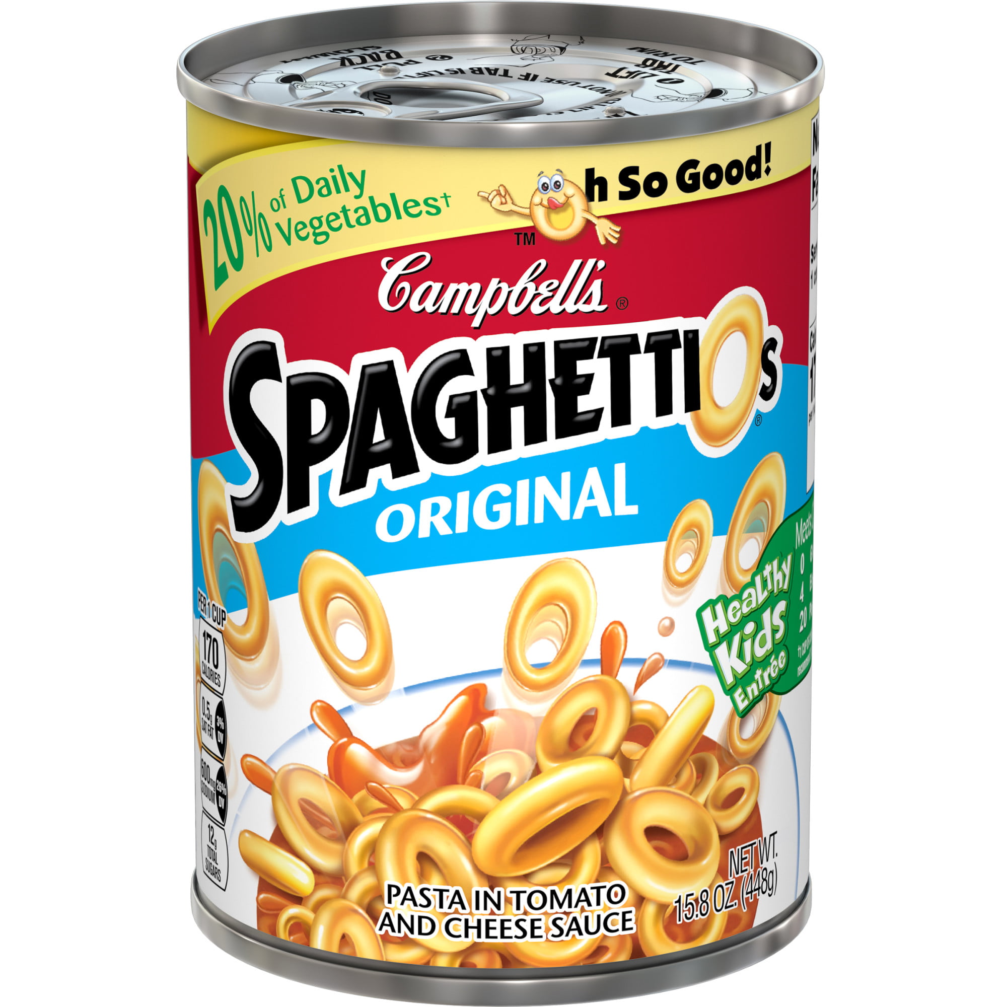 Campbell S Spaghettios Pasta With Meatballs 15 6 Ounce Can Walmart Com