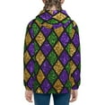 thumbnail image 6 of Kdxio Mardi Gras Shiny Green Purple Pattern Kids Boys Girls Zip Up Hoodie 3D Printed Hooded Sweatshirt Hoody Coat with Pocket 7-12 Y-Small, 6 of 6