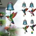 thumbnail image 4 of Hummingbird Wind Chimes, 7.87 Inch Handmade Metal Garden Ornaments Sunlight Refraction Rainbow Wind Chimes Garden Balcony Decoration Nature Theme Birthday, 4 of 4