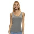 thumbnail image 6 of Felina Reversible Cotton Womens Tank Top | 4-Pack (Heather Grey, Small), 6 of 7