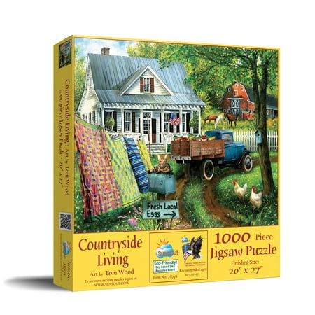 SUNSOUT INC - Countryside Living - 1000 pc Jigsaw Puzzle by Artist: Tom Wood - Finished Size 20  x 27  - MPN# 28771 price history on PriceWatchPro