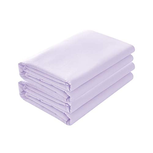 Basic Choice 2-Pack Flat Sheets, Breathable Series Bed Top Sheet, Wrinkle, Fade Resistant - Full, Lavender