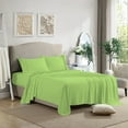 thumbnail image 2 of 4 Piece Ruffle Sheet Set, 2" Inch Ruffle Hem On Flat Sheet, 21 Inch Deep Pocket, 100% Egyptian Cotton, 800 TC, Olympic Queen Size, Solid Sage, 2 of 4