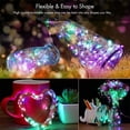 thumbnail image 4 of Wosthever USB LED Home Office Garden impermeable control remoto temporizador lámpara cadena 5m 50LEDs azul Iluminación navideña Blanco cálido 20m, 4 of 6
