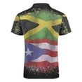 thumbnail image 5 of Puerto Rican Jamaican Love Jamarican Men Zipper T-shirt Summer Casual Short Sleeve T-shirt Top, 5 of 7