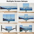 thumbnail image 6 of Triple Monitor Desk Mount, 3 Screen Arms for Flat/Curved Screens  to 27 inch, Hold  to 17.6lbs Each, Fully Adjustable Gas Spring Monitor Stand, VESA 75x75/100x100, 6 of 8