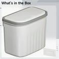 thumbnail image 5 of Bathroom Stainless Steel Trash Can with Lid, Wall-Mountable, 287 fl oz / 8.5 L Capacity, Simple Installation, Great for Sanitary Napkin Disposal, Includes Hooks and Trash Bags, 5 of 5