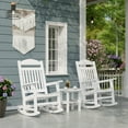 thumbnail image 2 of Wildridge Heritage Traditional Rocking Chair, White - Outdoor Weather Resistant HDPE Rocking Chair for Patio, Deck, Fire Pit, 2 of 4