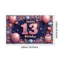 thumbnail image 7 of Colorful Design Happy Birthday Banner Stars Pattern Balloon Decoration Party Backdrop for Teenage Party Celebration Indoor Decoration Event, 7 of 7