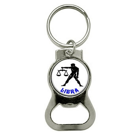 - Libra The Scales Zodiac Horoscope Round Bottle Opener Keychain