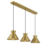 Meridian M100134MBK 3-Light Linear Chandelier in Matte Black