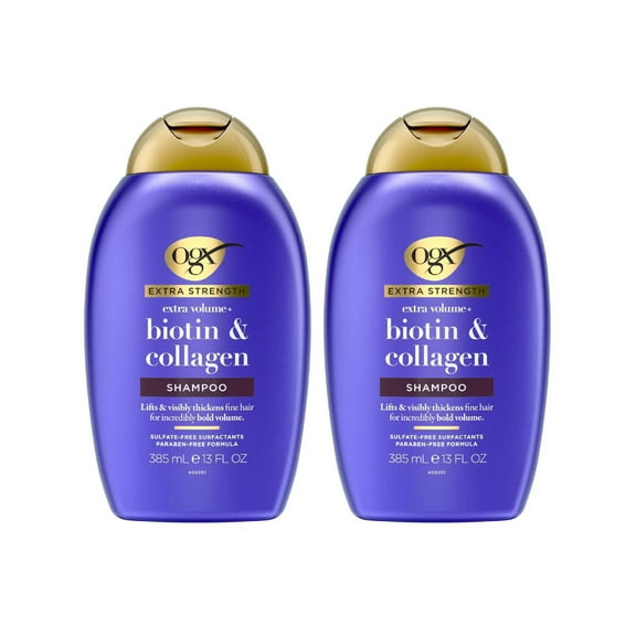 Ogx Shampoo Biotin & Collagen Extra Strength 13oz (Pack of 2)
