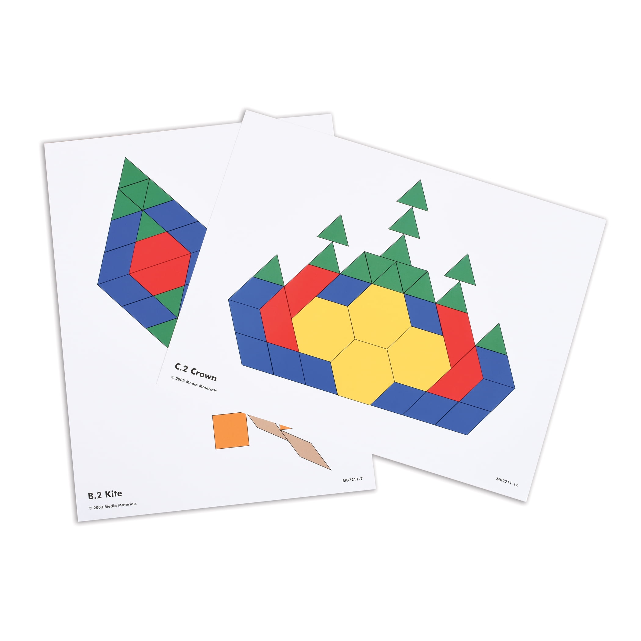 Learning Advantage Pattern Block Activity Cards - Set of 20 - Early Geometry For Kids
