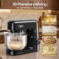 thumbnail image 6 of CUOCCO PRO 6.5 Qt Stand Mixer, Mixers for Kitchen, Handles Up to 1100g/2.4 lb Dry Flour, 1200W Peak, 8 Speeds + Pulse, Dough Hook, Beater & Whisk for Bread & Pizza, Cake & Cookies, 6 of 10