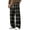 Black, variant on Mens Vintage Plaid Wide Leg Pants Drawstring Elastic Waist Loose Relaxed Fit Trousers Soft Breathable Stylish Checkered Bottoms