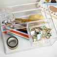 thumbnail image 5 of Martha Stewart Brody Set of 3 Stack and Slide Plastic Tray Office Desktop Organizers, 1-Small, 1-Medium, 1-Large, 5 of 10