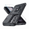 thumbnail image 1 of Chenchen Compatible with Samsung Galaxy S26 Case Built in Slide Camera Lens Cover+Screen Protector+Finger Ring Holder Kickstand,Heavy Duty Shockproof Full Body Phone Cover,2026 Black, 1 of 1