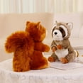 thumbnail image 5 of Lifelike Squirrel Plush Toys Simulation Fluffy Raccoon Stuffed Wild Animal Doll Appease Baby Toy Cute Kids Gift For Children, 5 of 5