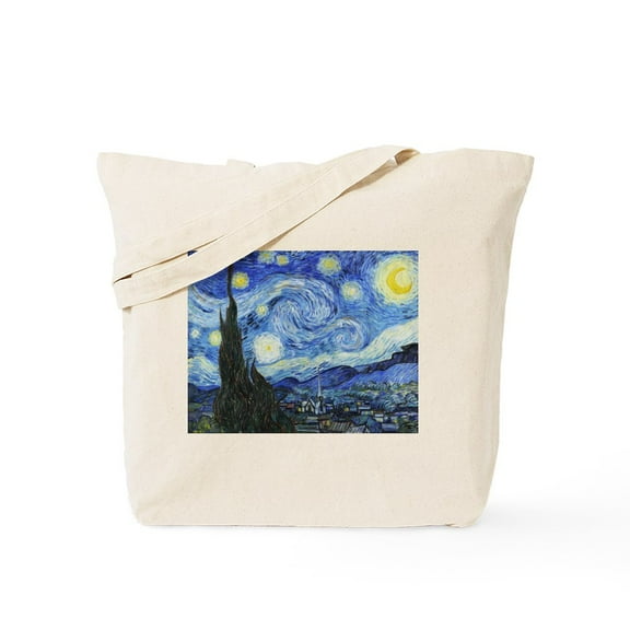 CafePress - The Starry Night By Vincent Van Gogh Tote Bag - Unisex Canvas Tote Bag, Beige, 1-Piece
