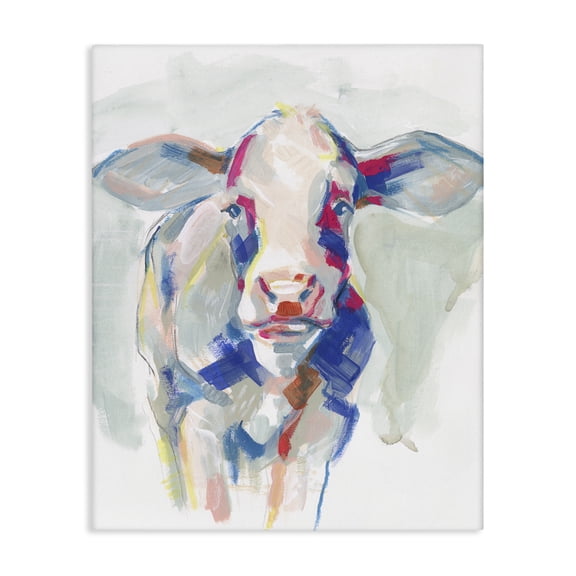 Stupell Industries Rustic Lodge Colorful Cow Farm Animal Canvas Art, 30 x 40, by Jennifer Paxton Parker