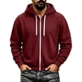 thumbnail image 5 of Kezqiaxn Mens Zip Up Hoodie Fall Long Sleeve Warm Athletic Jacket with Pockets Hoodies for Men Oversized Sweatshirt, 5 of 5