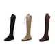 thumbnail image 2 of Minnieouse Botas hasta la rodilla para mujer, vendaje con cremallera lateral, cabeza redonda suave, suela de goma, botas altas hasta el muslo, zapatos sexis Calzado Marrón oscuro 4 Minnieouse AP013397-22, 2 of 6