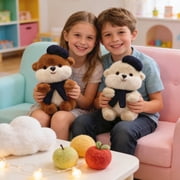 13.8inch Beaver Stuffed Animals, Stuffed Beaver Plush Toys, Birthday Christmas Valentines Day Soft Toys Gifts for Boys Girls (White)