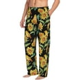 thumbnail image 3 of Kdxio Sunflowers And Bird Print Men's Sleep Pajama Pant Lounge Pants with Pockets, 3 of 8