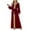 Red, variant on YHAJDS Women's Casual Dress,Long Sleeve Long Dress for Women Solid Color Round Neck Ankle Length Dress Elegant Casual Dress with Sleeves Comfortable Fall Dresses for Women