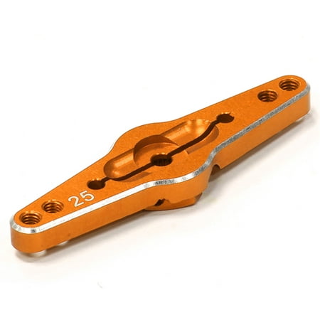 Double Sided Servo - Integy RC Toy Model Hop-ups C24490ORANGE Billet Machined Double Sided Servo Horn 25T for Futaba Servo (r=20, 24mm Holes)