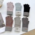 thumbnail image 3 of Winter Touch-screen Cashmere Knit Gloves For Outdoor Riding Thickening And Velvet Warm Gloves For Men And Women, 3 of 3