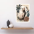 thumbnail image 2 of Sphynx Cat with Flower Blooms Modern Art Nouveau Portrait Illustration Large Wall Art Poster Print Thick Paper 18X24 Inch, 2 of 5