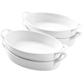 thumbnail image 6 of Bruntmor Ceramic Au Gratin Oval Baking Dish and Lasagna Pan, Set of 4 16 Oz - White, 6 of 9