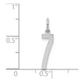 thumbnail image 2 of FB Jewels Sterling Silver Rhodium-plated Small Elongated Polished Number 7 Charm, 2 of 2