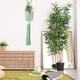 thumbnail image 4 of Cesta colgante tejida a mano | Jardinera colgante Bolsa de red verde | Maceta de jardín decorativa con suspensión aérea | Caqui gris duradero | 45x10cm | Pantalla interior y exterior, 4 of 6