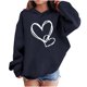thumbnail image 1 of Sudadera con capucha y estampado de corazón de San Valentín, sudadera de manga larga para niños y niñas, chaqueta para niñas de talla mediana y grande., 1 of 7