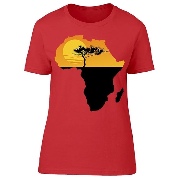 Map Of Africa T-Shirt Women -Image by Shutterstock, Female x-Large