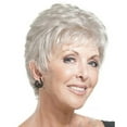 thumbnail image 3 of Teissuly Light Blonde Short Hair Women With Bangs Natural Wig Cosplay Wig, 3 of 7