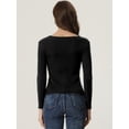 thumbnail image 4 of Suéter con cuello En Forma de Corazón Allegra K para Mujer Negro XS, 4 of 6