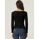 thumbnail image 4 of Suéter con cuello En Forma de Corazón Allegra K para Mujer Negro XS, 4 of 6