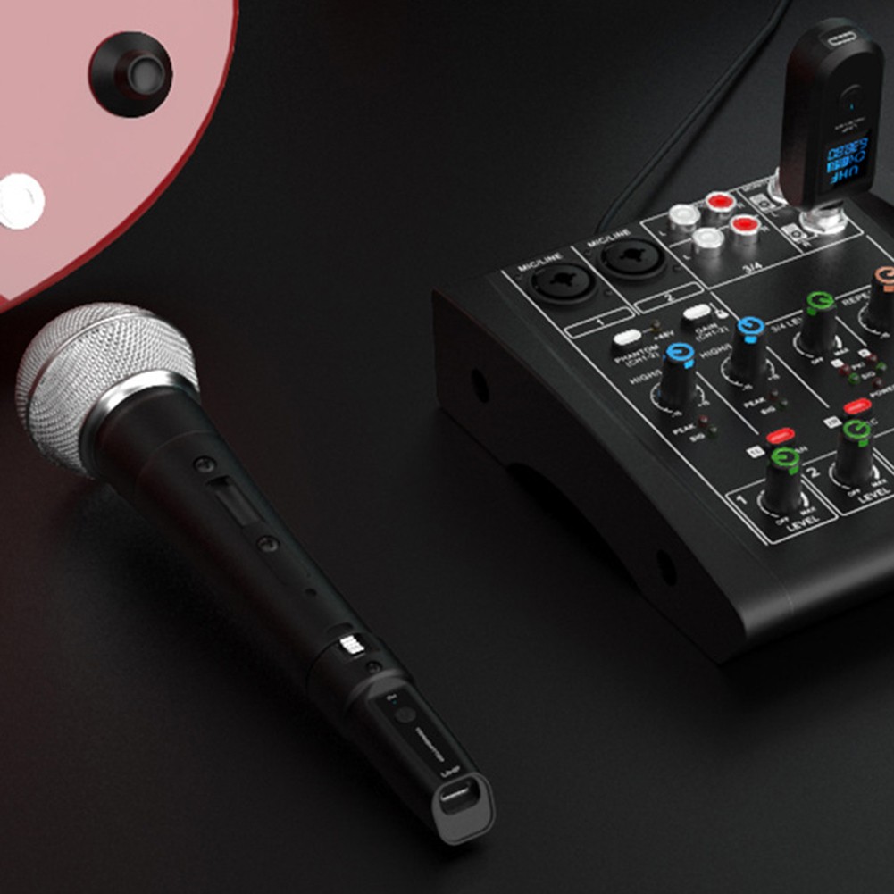 AFQH Wireless Guitar UHF XLR Adapter Transmitter Receiver Mic Set For Mic Audio Mixer Wireless Systems Pro Audio Equipment
