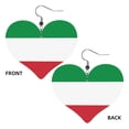 thumbnail image 2 of Leather Heart Earrings Dangle For Women Flag Of Italy Love Earrings Drop For Women, 2 of 6