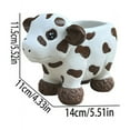 thumbnail image 4 of Maceta Con Forma De Vaca Maceta De Resina Maceta De Cerámica Con Animales Bonitos Maceta Pequeña Para Suculentas Maceta Con Forma De Dibujo Animado Para Mini Flores Cactus Cerámica Lisa Y Brillante, 4 of 8