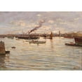 thumbnail image 2 of Giuseppe Giardiello 24x18 Black Ornate Framed Double Matted Museum Art Print Titled: In the Gulf of Naples, 2 of 5